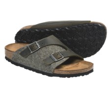 Birkenstock Zurich Sandals - Leather (For Men and Women) in Green Leather/Wool - Closeouts