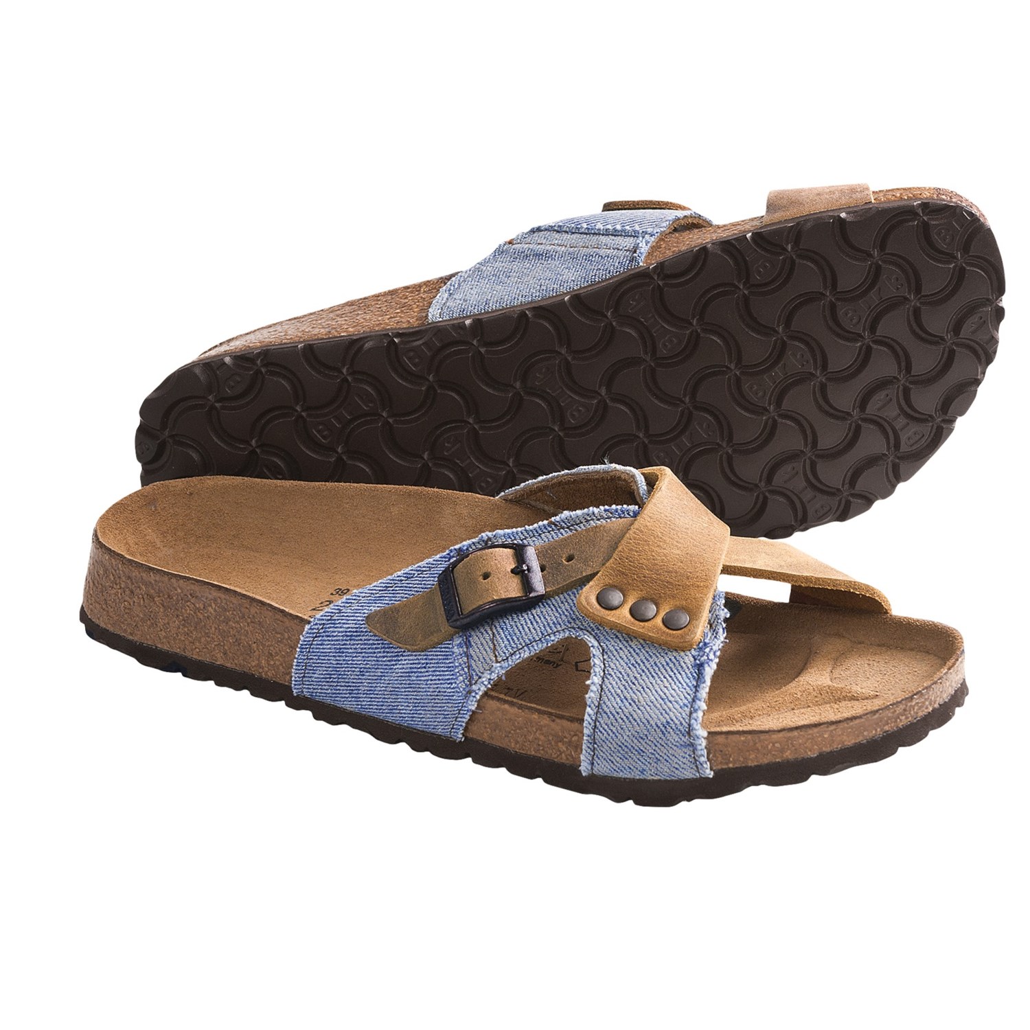 Birkiâs by Birkenstock Andra Sandals - Leather (For Women) in Denim Birkiâs by Birkenstock Andra Sandals - Leather (For Women) in Denim