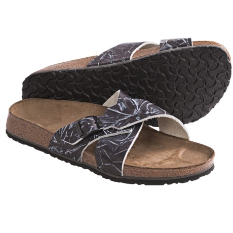 Birkiâs by Birkenstock Santosa Sandals (For Men) in Graffito Black Birkiâs by Birkenstock Santosa Sandals (For Men) in Graffito Black