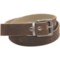 Bison Designs Leather-to-Webbing Belt - Reversible (For Men and Women) in Oatmeal