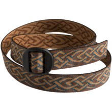 Bison Designs Web Belt (For Men and Women) in Black Thorn Teal - Closeouts