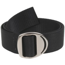 Bison Designs Web Belt - Gunmetal Crescent Buckle (For Men and Women) in Black - Closeouts