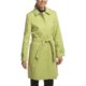 Black Rivet Brushed Twill Trench Coat (For Women)