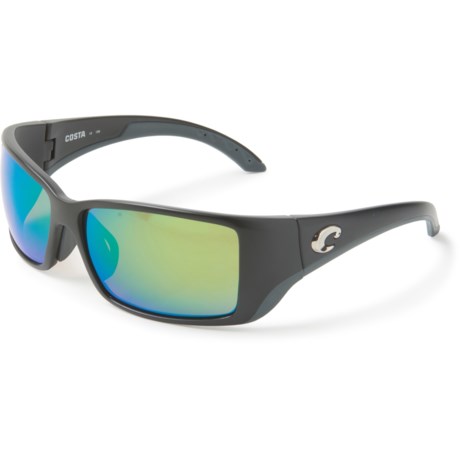 Costa Blackfin Omnifit Sunglasses - Polarized 580P Mirror Lenses (For Men) - MATTE BLACK/COPPER GREEN ( )