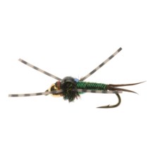 Black's Flies Bead Head GB Rubberleg Copper Jon Nymph Flies - Dozen in Olive - Closeouts
