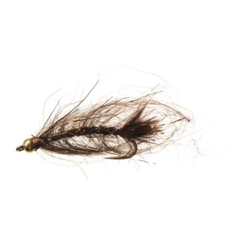 Black's Flies GB Mini Leech Fly - 12, Streamer 12 in Brown