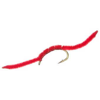 Black's Flies San Juan Worm Nymph Flies - 12 in Red