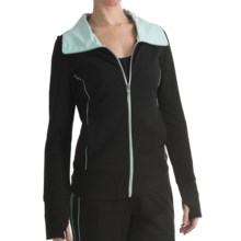 Blanche Fleur French Terry Jacket - Contrast Trim (For Women) in Black - Closeouts