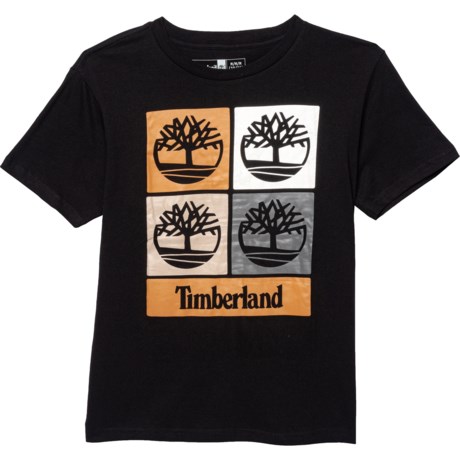 Timberland Block T-Shirt - Short Sleeve (For Big Boys) - BLACK (L )