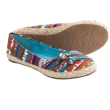 Blowfish Priscilla Flats (For Women) in Brown Watercolor Print - Closeouts