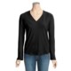 Blue Canoe Raglan Hoodie Shirt - Organic Cotton (For Women)