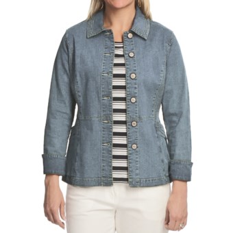 Blue Willi’s Button-Front Denim Jacket - Stretch Cotton (For Women)