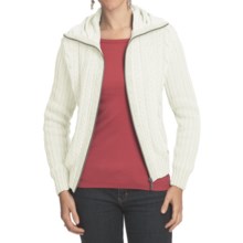 Blue Willi’s Cable-Knit Cardigan Sweater - Zip (For Women) in White - Closeouts