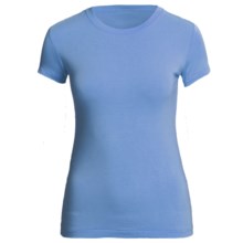 Body Bark Crew Neck Shirt - Micromodal®, Short Sleeve (For Women) in Tropical Blue - Closeouts