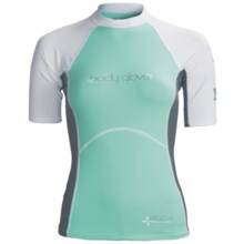 Body Glove Aura Rash Guard - UPF 50, Short Sleeve (For Women) in Ice Green/White/Dark Grey - Closeouts