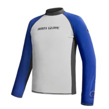 Body Glove Basic Deluxe 6 oz. Lycra® Shirt - Long Sleeve (For Men) in White/Royal/Charcoal - Closeouts