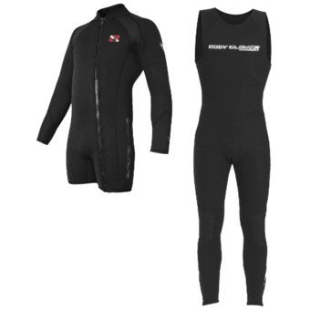 Body Glove Explorer X2 Diving Wetsuit - 5mm, John and Jacket Combo (For Men) in Black/Black/Black