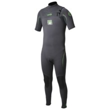 Body Glove Vapor Full Wetsuit - 2mm, Slant Zip, Short Sleeve (For Men) in Charcoal Camo/Green & White Hl - Closeouts