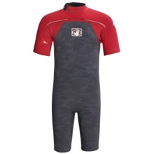 Body Glove Vapor Springsuit - 2/1mm, Short Sleeve (For Men) in Charcoal Camo/Red/Black - Closeouts