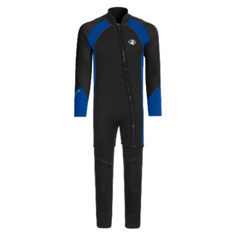 Body Glove X2 Combo Dive Suit - 3mm, John and Jacket (For Men) in Black/Royal/Black