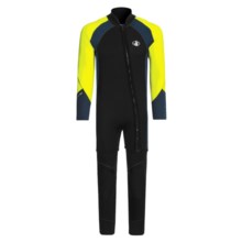 Body Glove X2 Combo Dive Suit - 3mm, John and Jacket (For Men) in Black/Slate Black/Chartreuse - Closeouts
