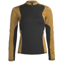 Body Up Ciao Pullover Shirt - Zip Neck, Long Sleeve (For Women) in Black/Gold - Closeouts