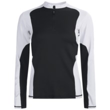 Body Up Ciao Pullover Shirt - Zip Neck, Long Sleeve (For Women) in Black/White - Closeouts