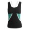 Body Up Give Me the Scoop Tank Top (For Women) in Black/Green
