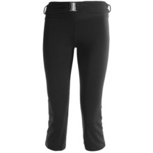 Body Up Om Capris Tights (For Women) in Black/Black - Closeouts