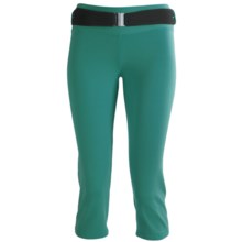 Body Up Om Capris Tights (For Women) in Green/Black - Closeouts