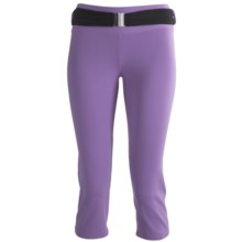 Body Up Om Capris Tights (For Women) in Purple/Black - Closeouts