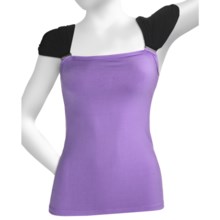 Body Up Om Tank Top - Built-In Bra, Removable Sleeves (For Women) in Purple/Black - Closeouts