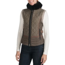 Bogner Cody-P Quilted Vest - Blue Fox Fur (For Women) in Taupe - Closeouts