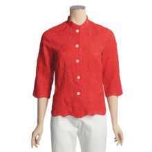 Bogner Embroidered Linen Elly-I Shirt - 3/4 Sleeve (For Women) in Red - Closeouts