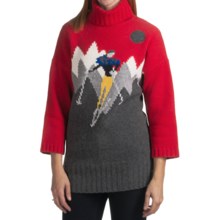 Bogner Franzi-H Heritage Skier Sweater - Wool-Cashmere, 3/4 Sleeve (For Women) in Red - Closeouts