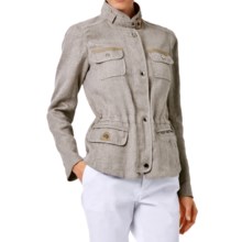 Bogner Lexa Linen-Silk Herringbone Jacket (For Women) in Beige - Closeouts