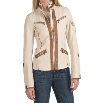 Bogner Nova-G Golf Jacket - Cotton Gabardine (For Women) in Khaki