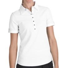 Bogner Patty Striped Golf Polo Shirt - Short Sleeve (For Women) in White - Closeouts
