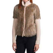 Bogner Ramira-P Wool-Cashmere Sweater - Rabbit Fur (For Women) in Tan - Closeouts