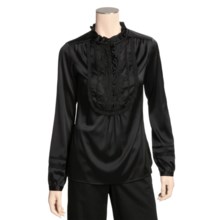 Bogner Stretch Gaetana Shirt - Silk-Satin, Long Sleeve (For Women) in Black - Closeouts
