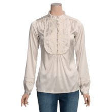 Bogner Stretch Gaetana Shirt - Silk-Satin, Long Sleeve (For Women) in Cream - Closeouts