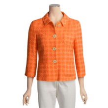 Bogner Tweed Grit Jacket - 3/4 Sleeve (For Women) in Orange - Closeouts