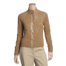 Bogner Winona Cardigan Sweater - Sequined, Wool-Cashmere (For Women) in Cream/Tan - Closeouts