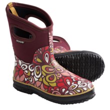 Bogs Footwear Classic Mid Vintage Rain Boots - Waterproof (For Women) in Burgundy - Closeouts