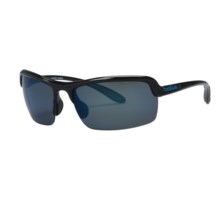 Bolle Dash Sunglasses - Polarized, Mirror Lenses in Shiny Black/Gb-10 Grey Metallic Blue - Closeouts