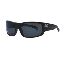 Bolle Phantom Sunglasses - Polarized, Marine Mirror Lenses in Satin Black/Off Shore Blue - Closeouts