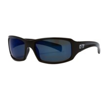 Bolle Winslow Sunglasses - Polarized, Marine Mirror Lenses in Shiny Black/Off Shore Blue - Closeouts