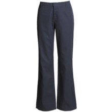 Bootcut Cotton Twill Pants - Flat Front (For Women) in Navy - 2nds