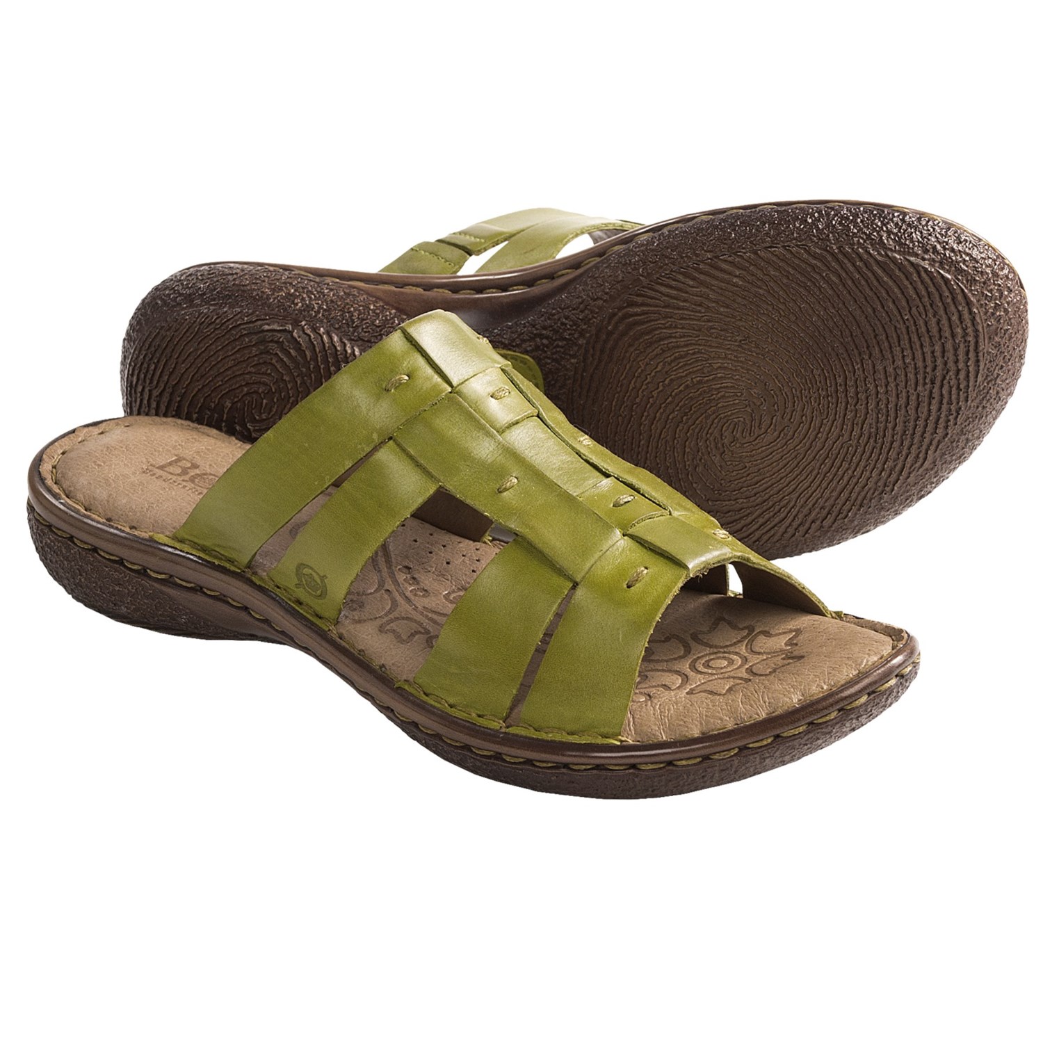 Born Beah Sandals - Leather (For Women) in Green Full Grain