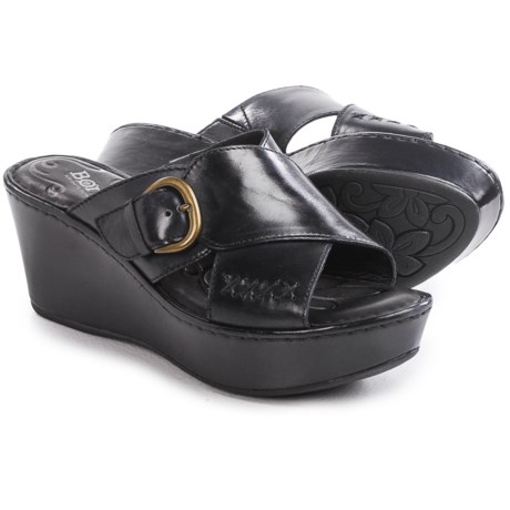 Born Curstyn Wedge Sandals Leather (For Women)